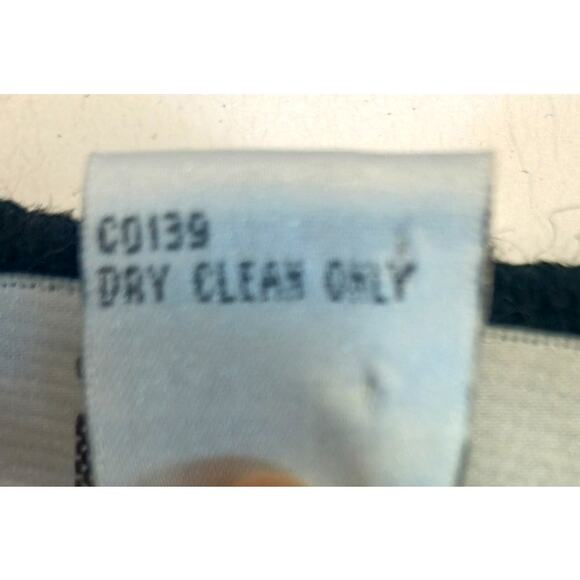 Vtg Lisa International Classic Boiled Wool Zip Vest Black on black trim Medium - Picture 9 of 9